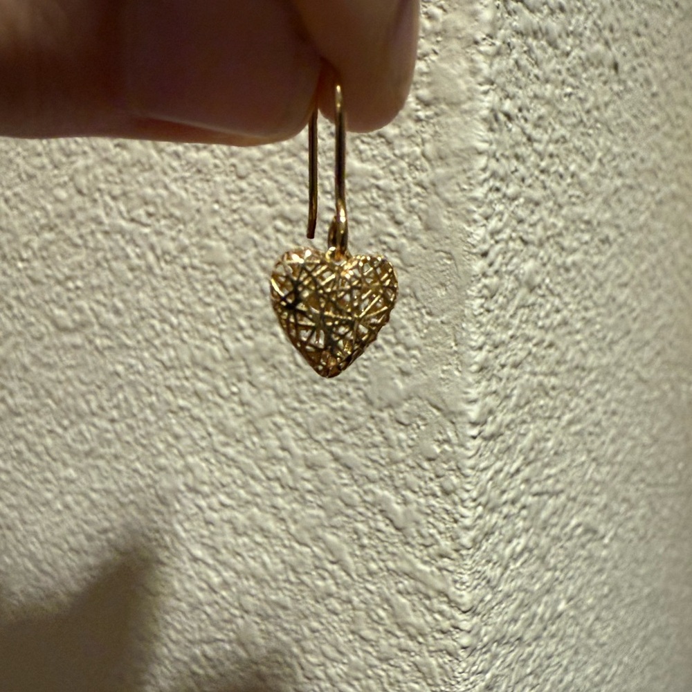 Ross-Simons Gold Filigree Heart Earrings